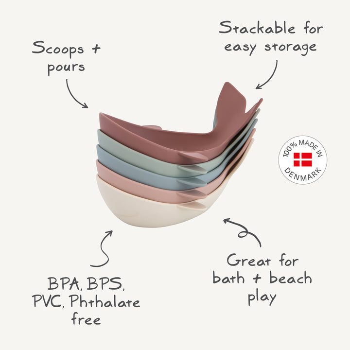 Whale Bath Stackers - Retro - Features