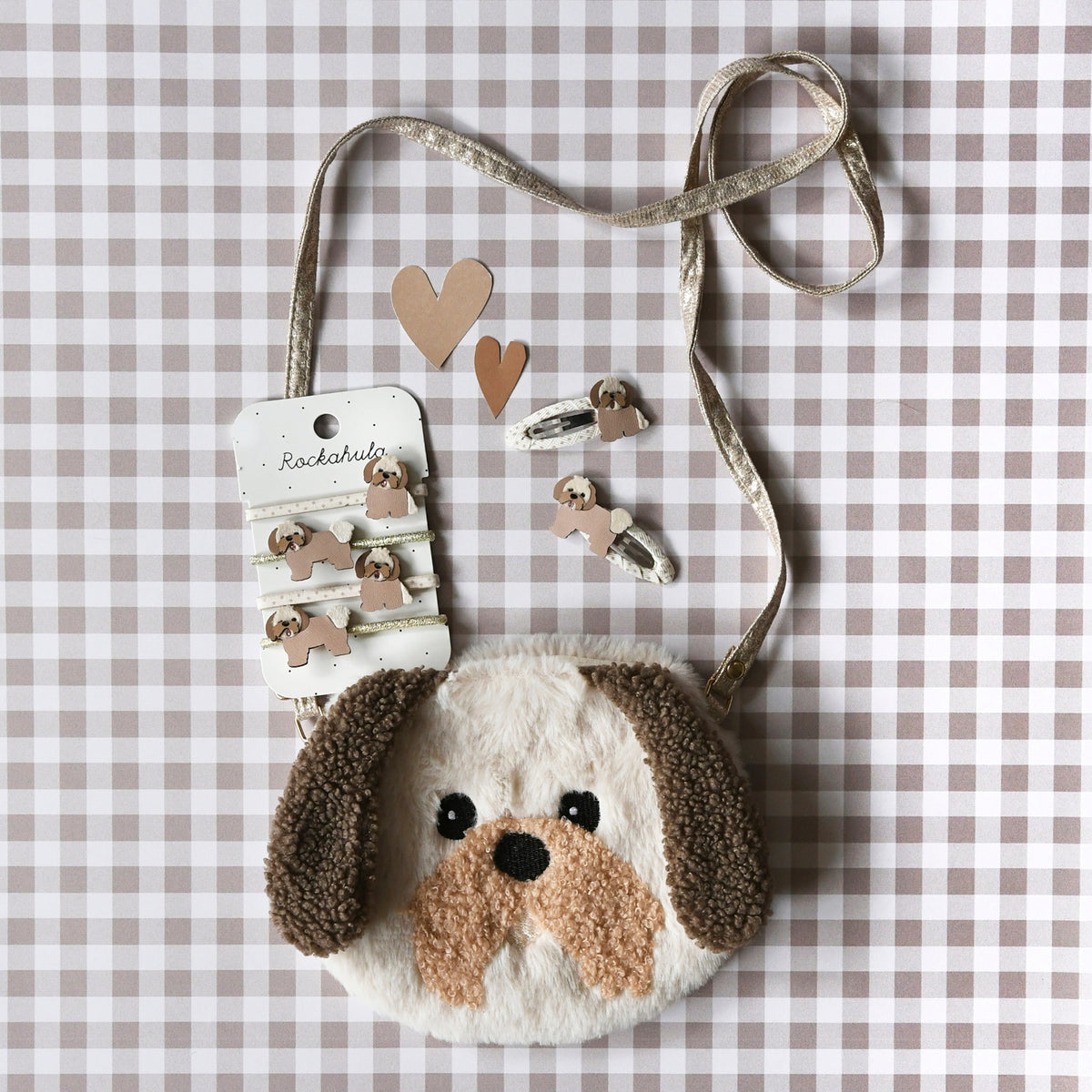 Dolly Dog Purse with Hair Accessories