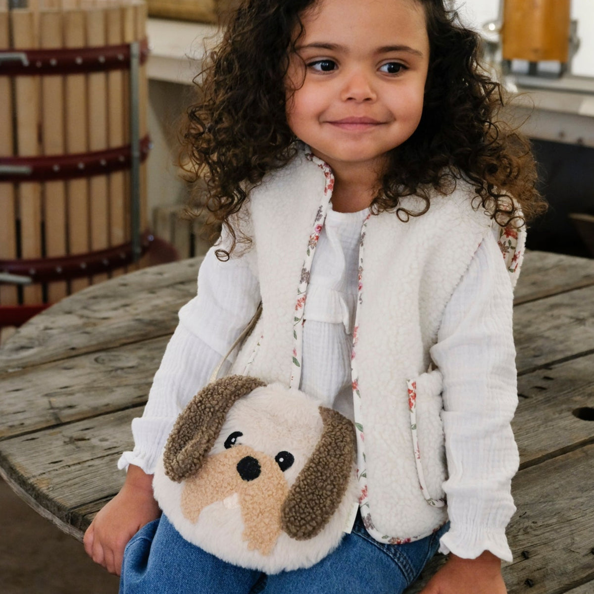 Dolly Dog Bag Purse - Lifestyle image with girl