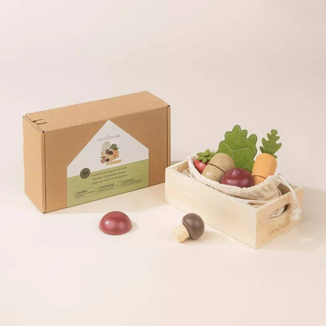Wooden Vegetables Playset