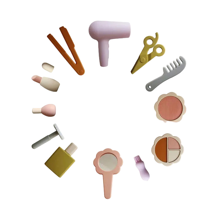 Silicone Hair and Makeup Play Set