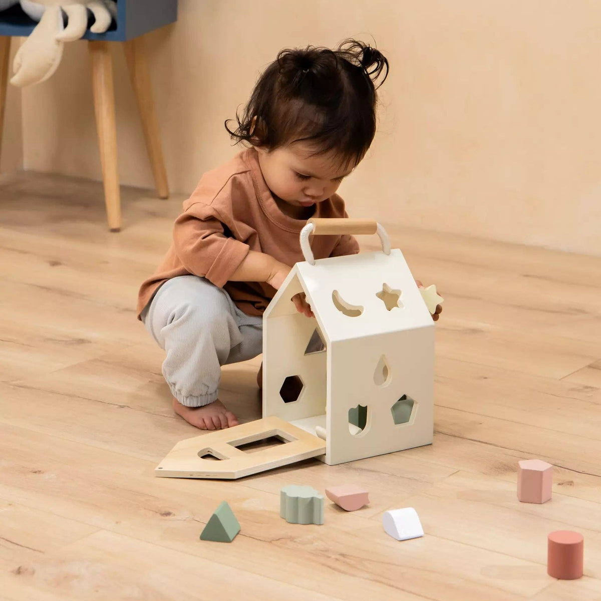 Wooden Shapes Sorting House
