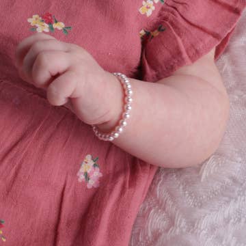 Jami Sterling Silver Pink Pearl Children's Bracelet - Lifestyle