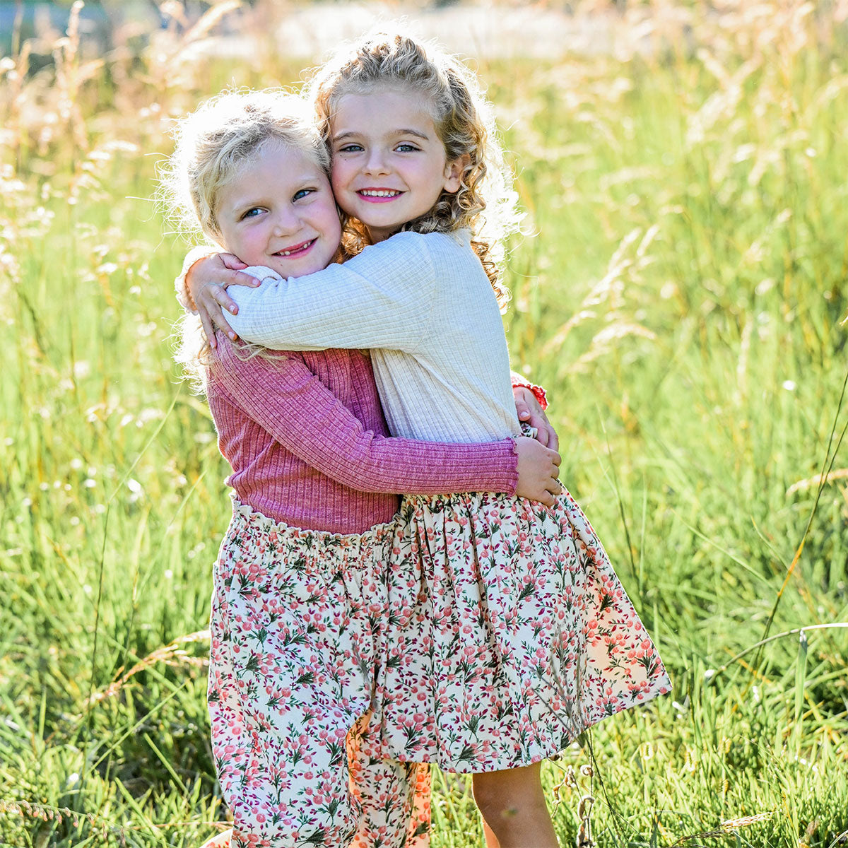 Autumn berries skirt and pants with mock neck tops