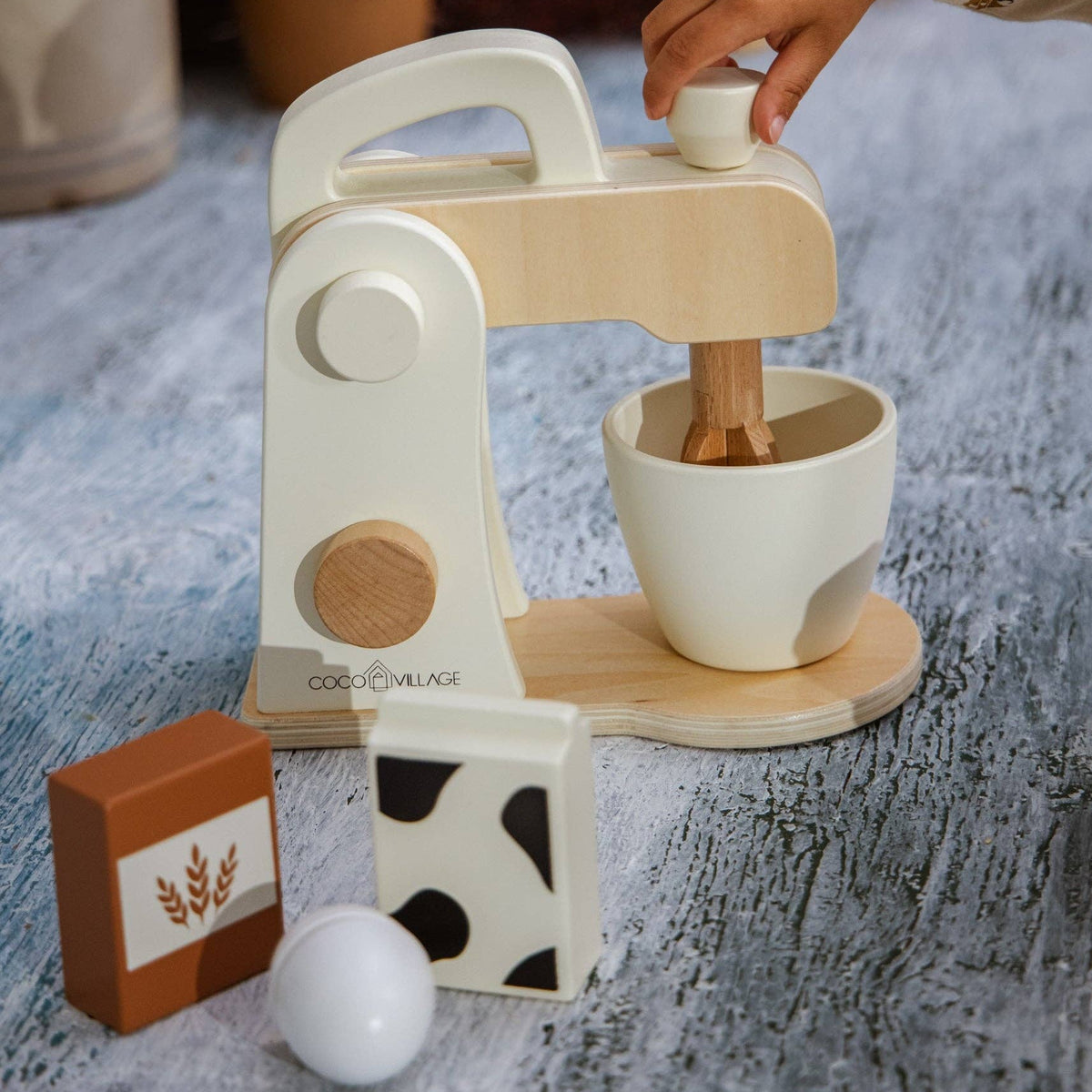 Wooden Stand Mixer and Accessories