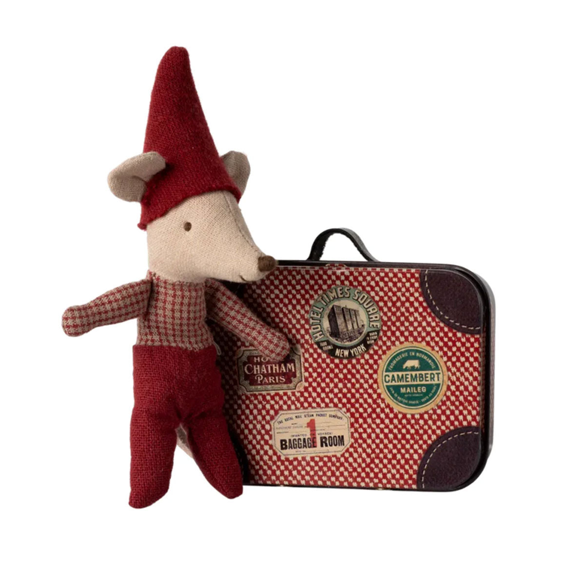 Maileg Christmas Mouse, Baby in Suitcase