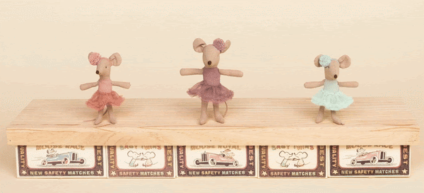 Maileg Ballerina Mouse, Little Sister, Rose