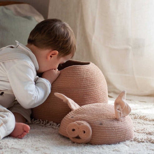Storage Basket - Peggy the Pig - Inside
