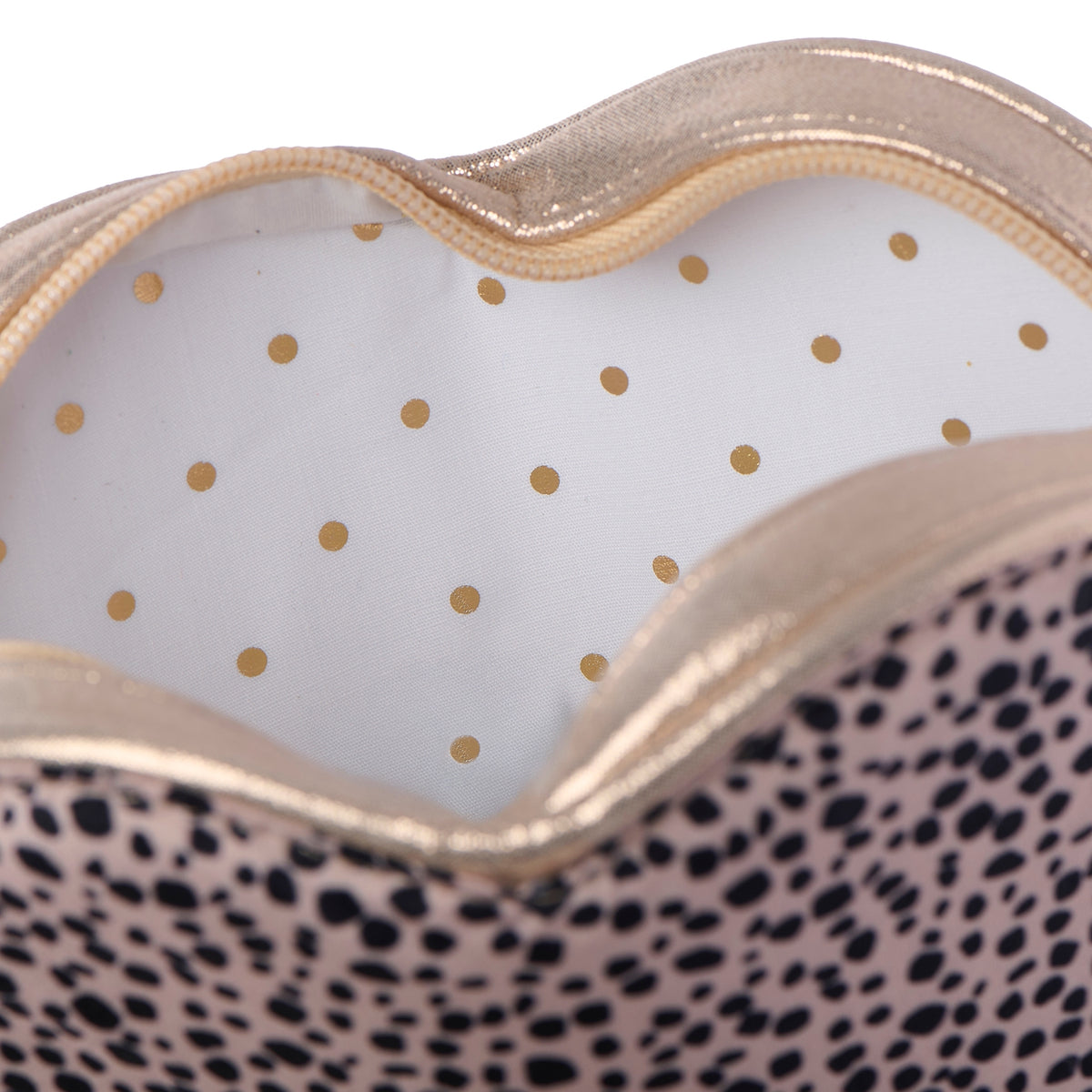 Love Heart Leopard Bag Purse - Inside