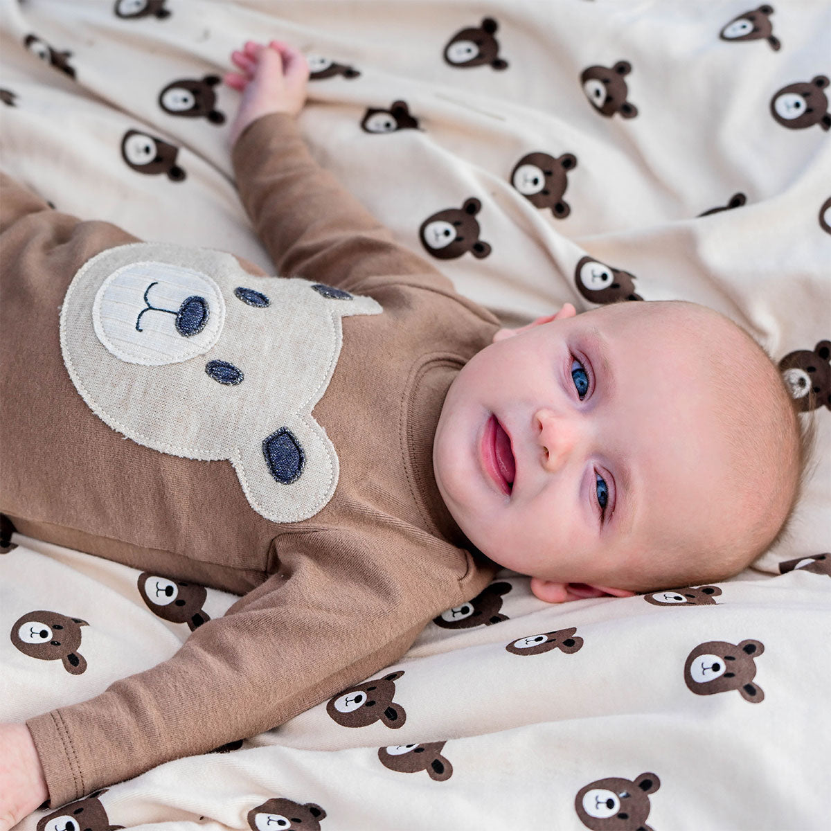 oh baby! Two Piece Set - Bear Face - Chocolate
