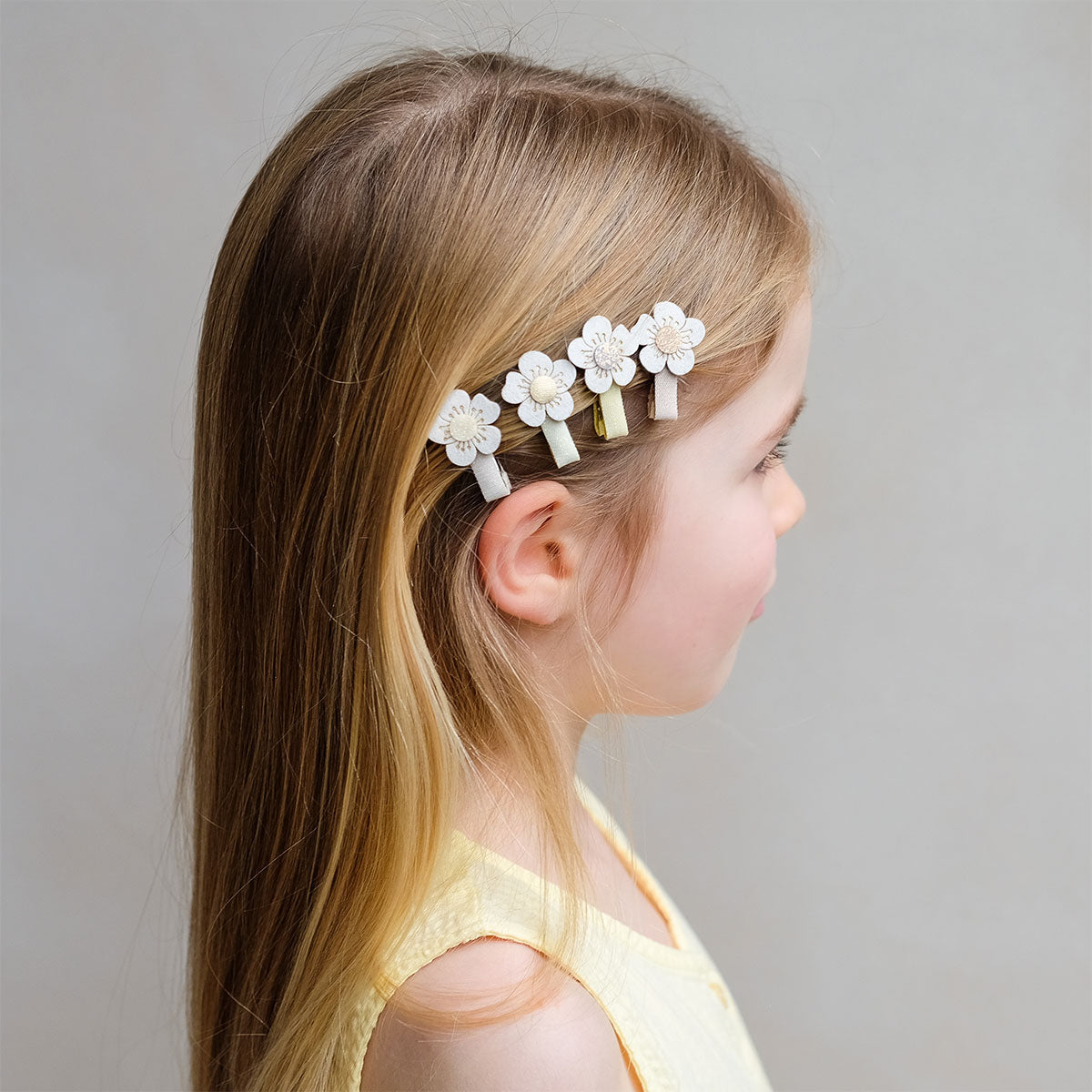 Blossom Mini Hair Clips - Set of 2 - Neutral - Lifestyle - Side