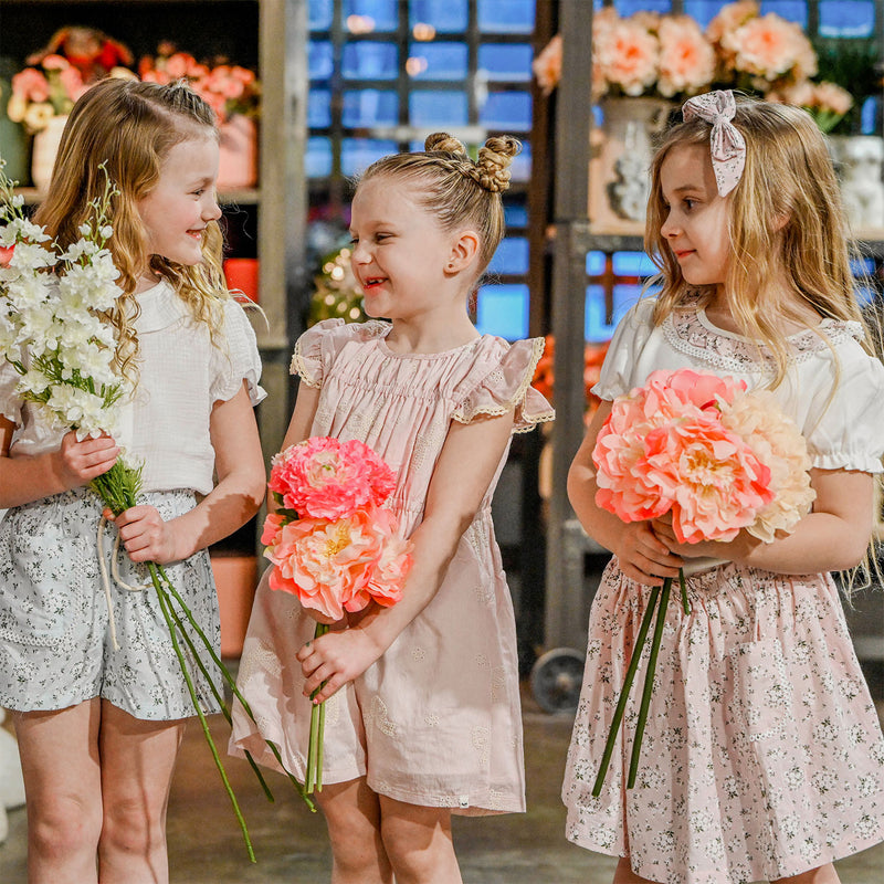 oh baby! Side Pocket Flora Skirt - Apple Blossom - Pale Pink - Lifestyle