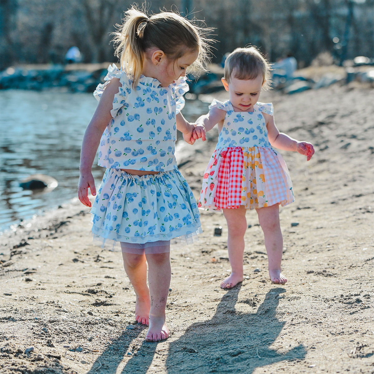 oh baby! Lola Tutu & Skirt Set - Blueberry Print and Charlotte Dress - Mixed Fruit - Lifestyle Girls