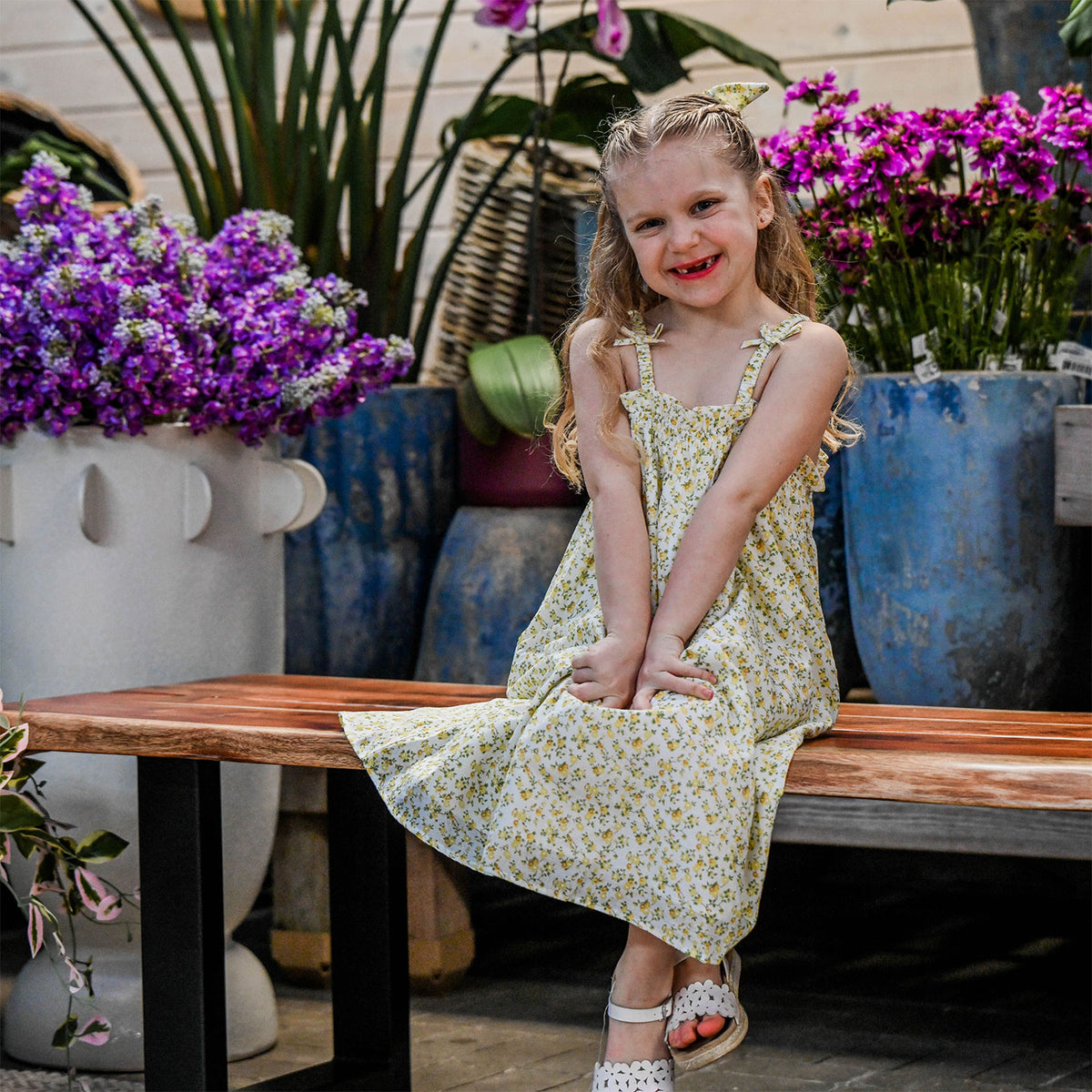 oh baby! Brandie Dress - Poppy Sprig - Lemon - Lifestyle