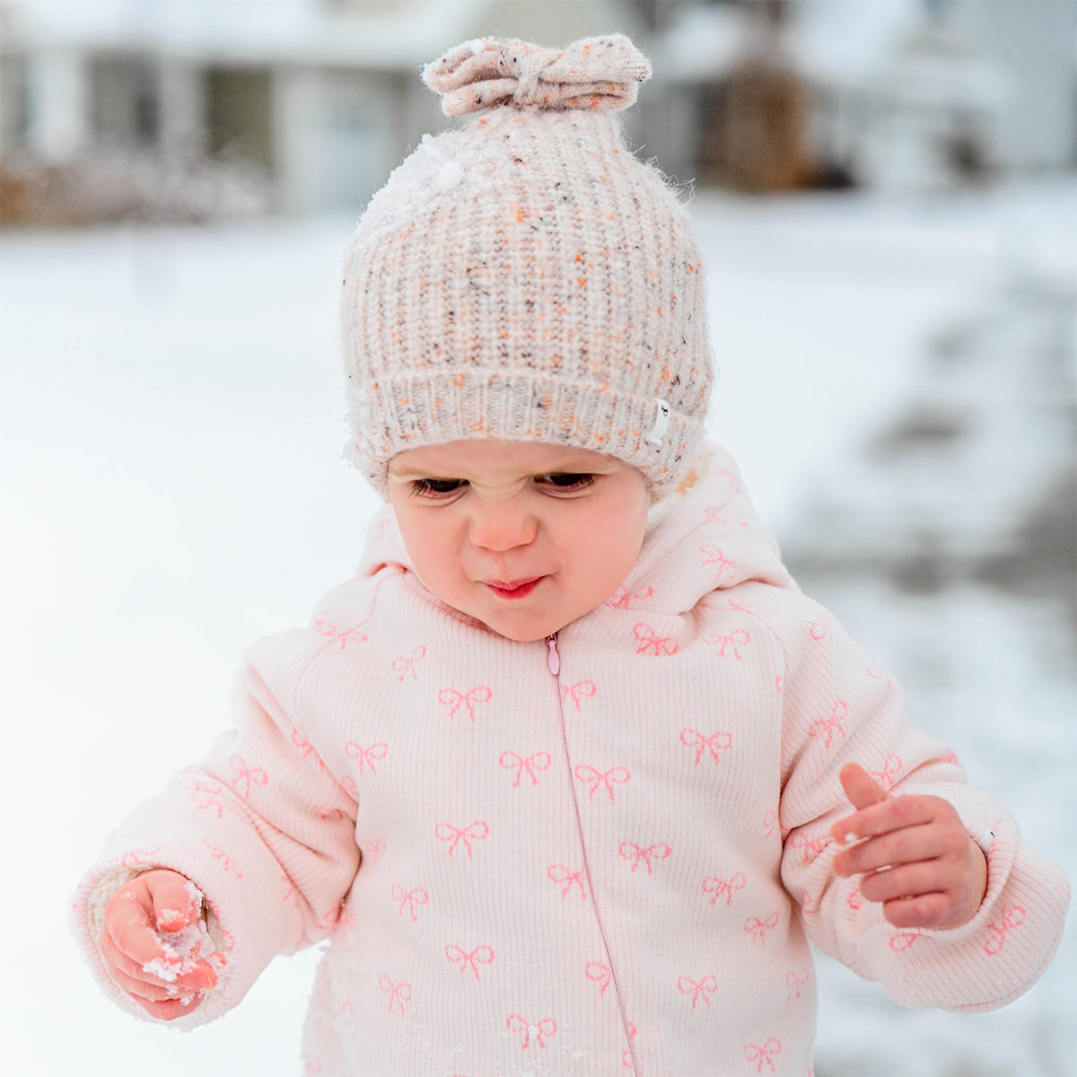 oh baby! Snowdrift Teddy Bunting - Mini Bows - Pale Pink - oh baby!