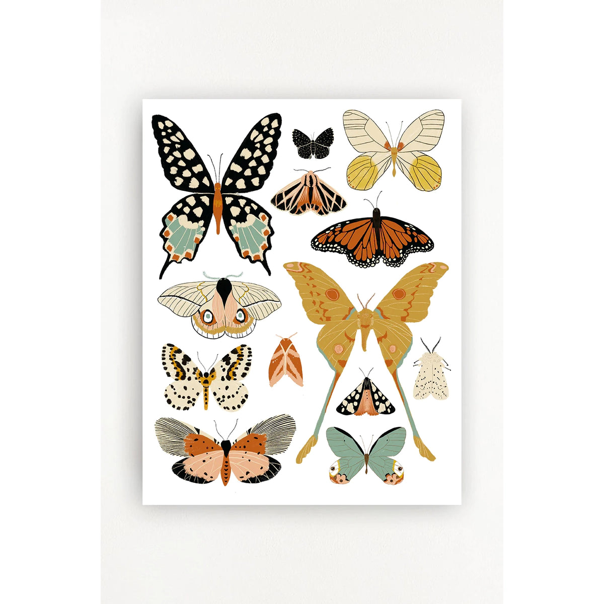  Clementine Kids Art Print - Butterfly Collector - Portrait 11 x 14