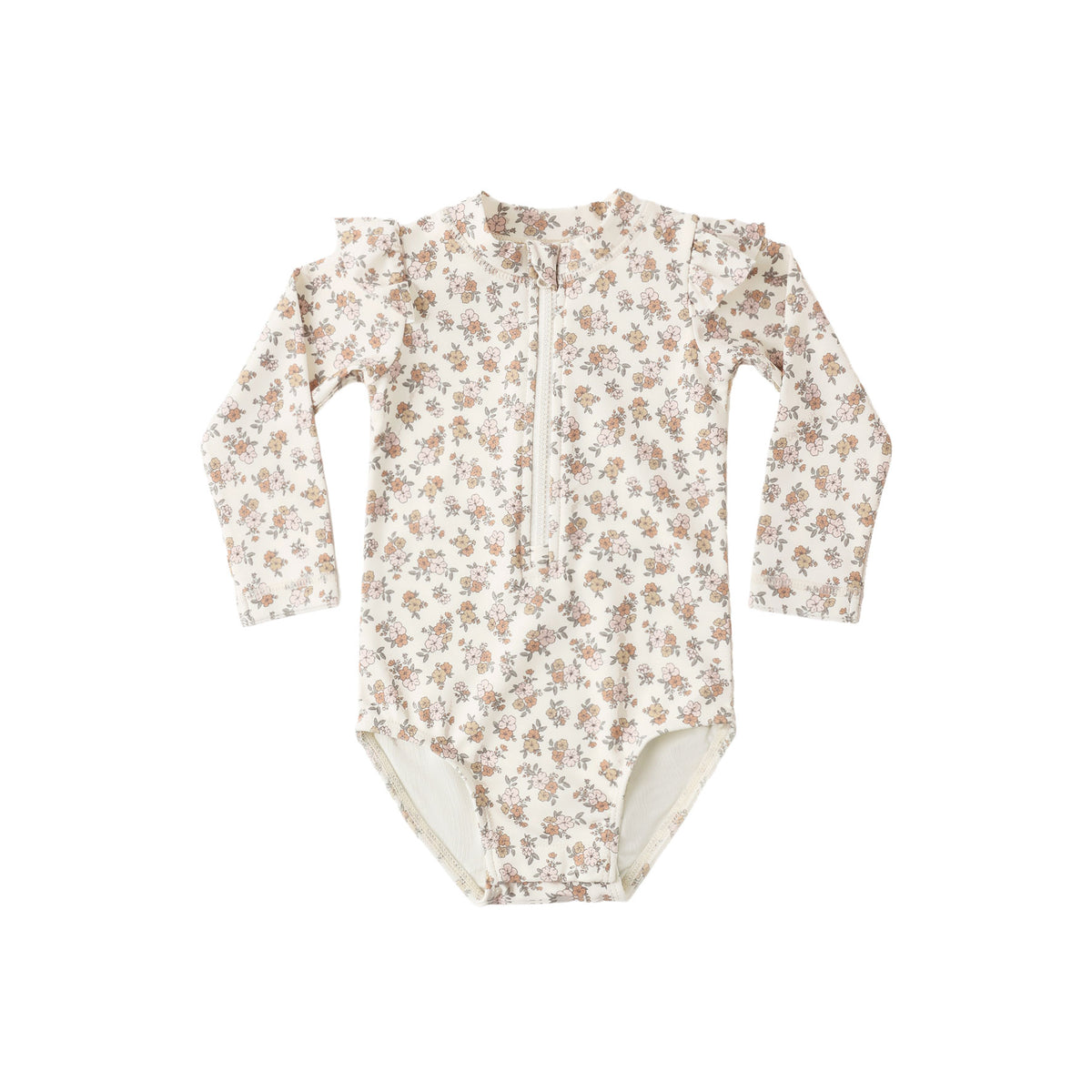 Quincy Mae Byron Rashguard One-Piece Swimsuit -  Wildflower