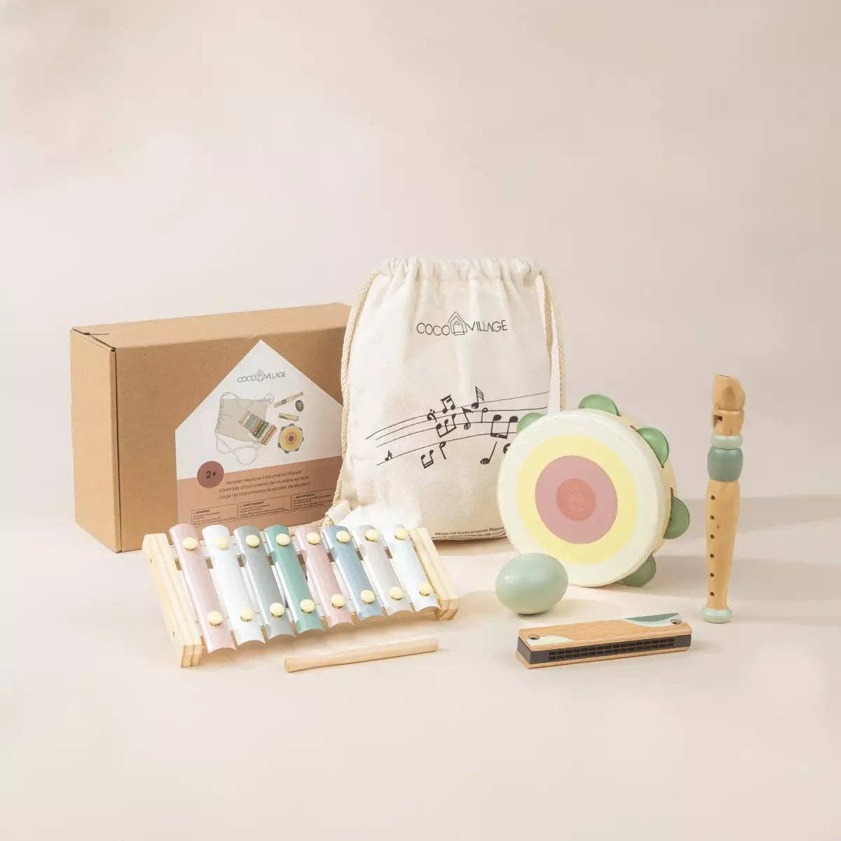 Wooden Musical Instruments Playset