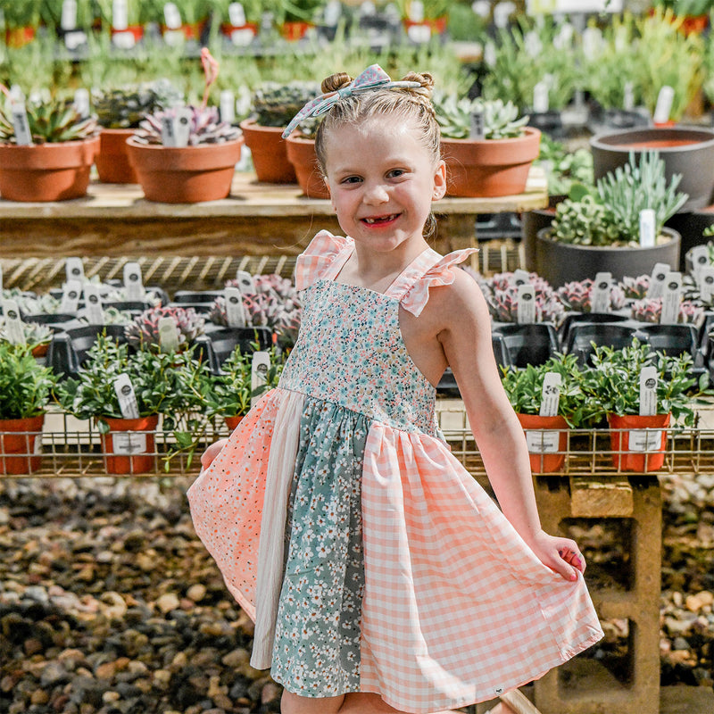 Multi Print Charlotte Party Dress Lifestyle