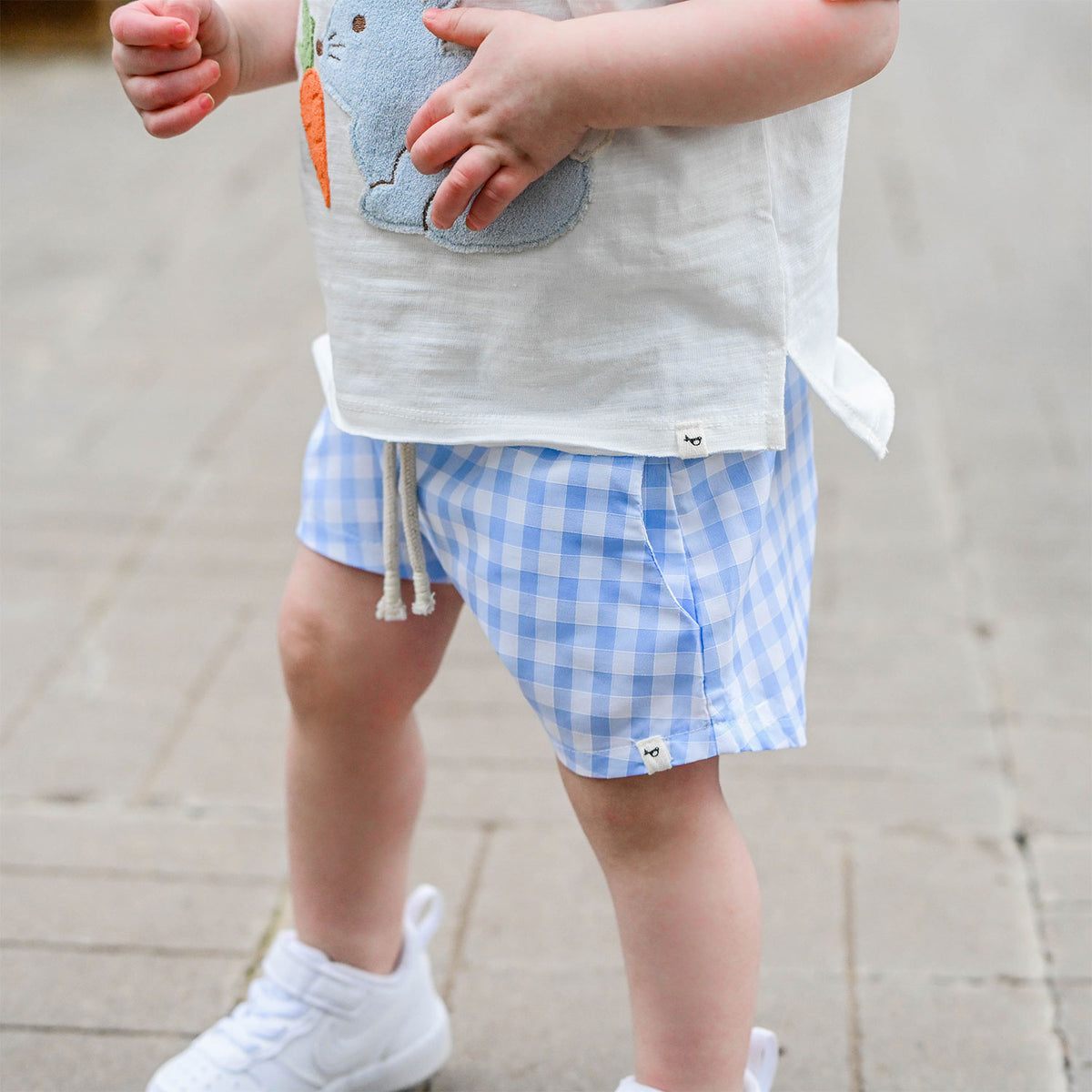 oh baby! Jamie Short - Checks - Blue Berry - Side view