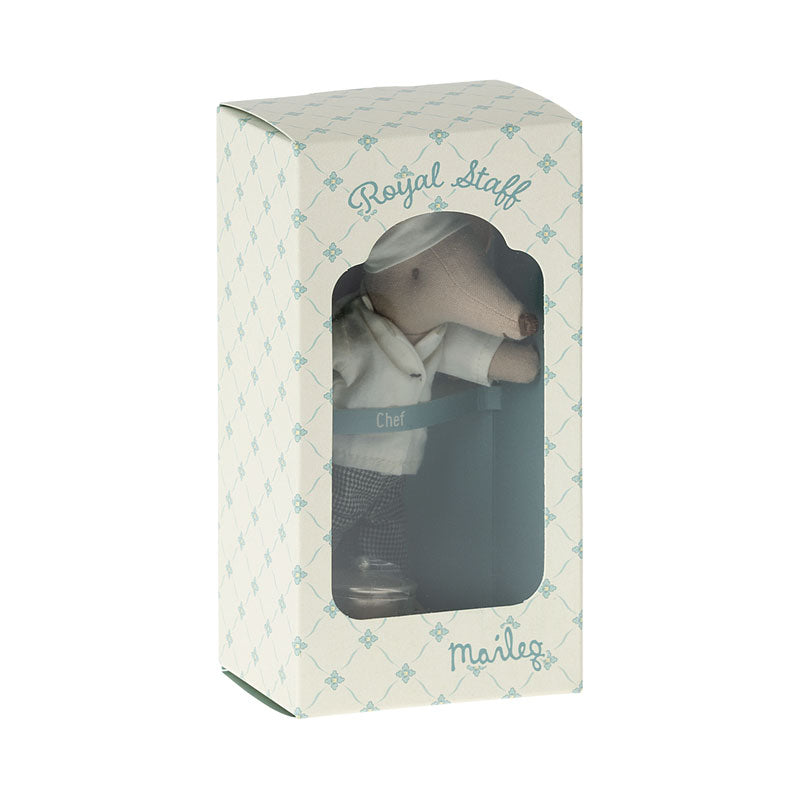 Maileg Chef Mouse with Soup Pot and Spoon - Big Brother - Box