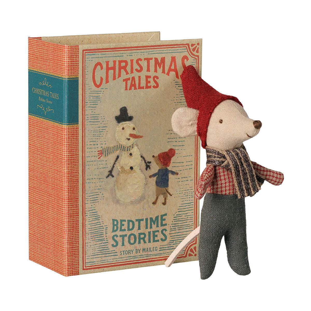 Maileg Christmas Mouse, Baby in Book