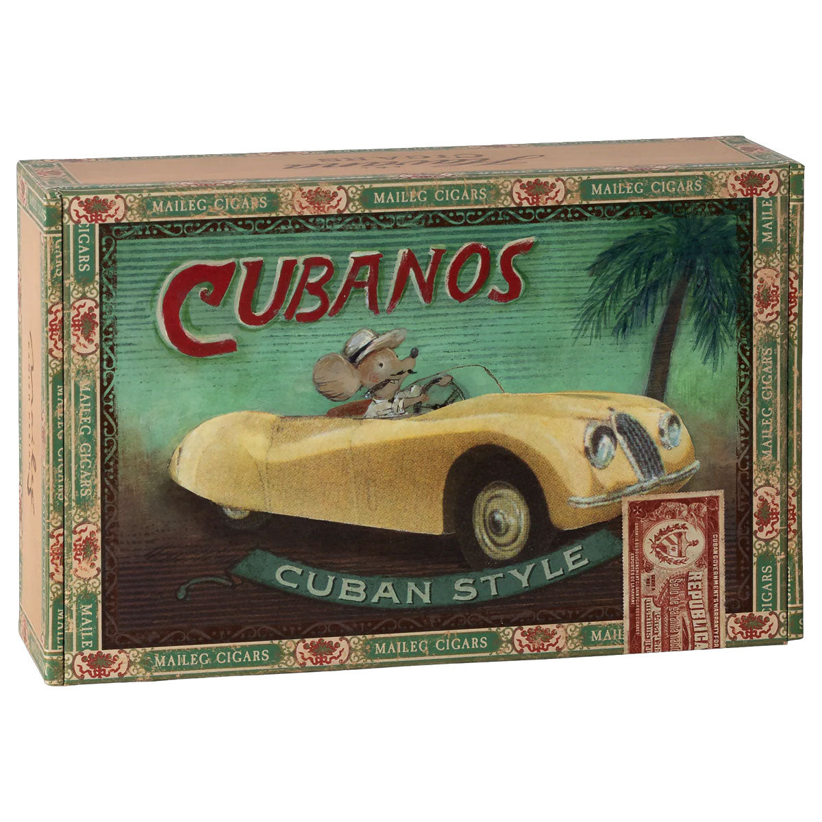Maileg Grandma & Grandpa Mice in Cigar Box - Cigar Box