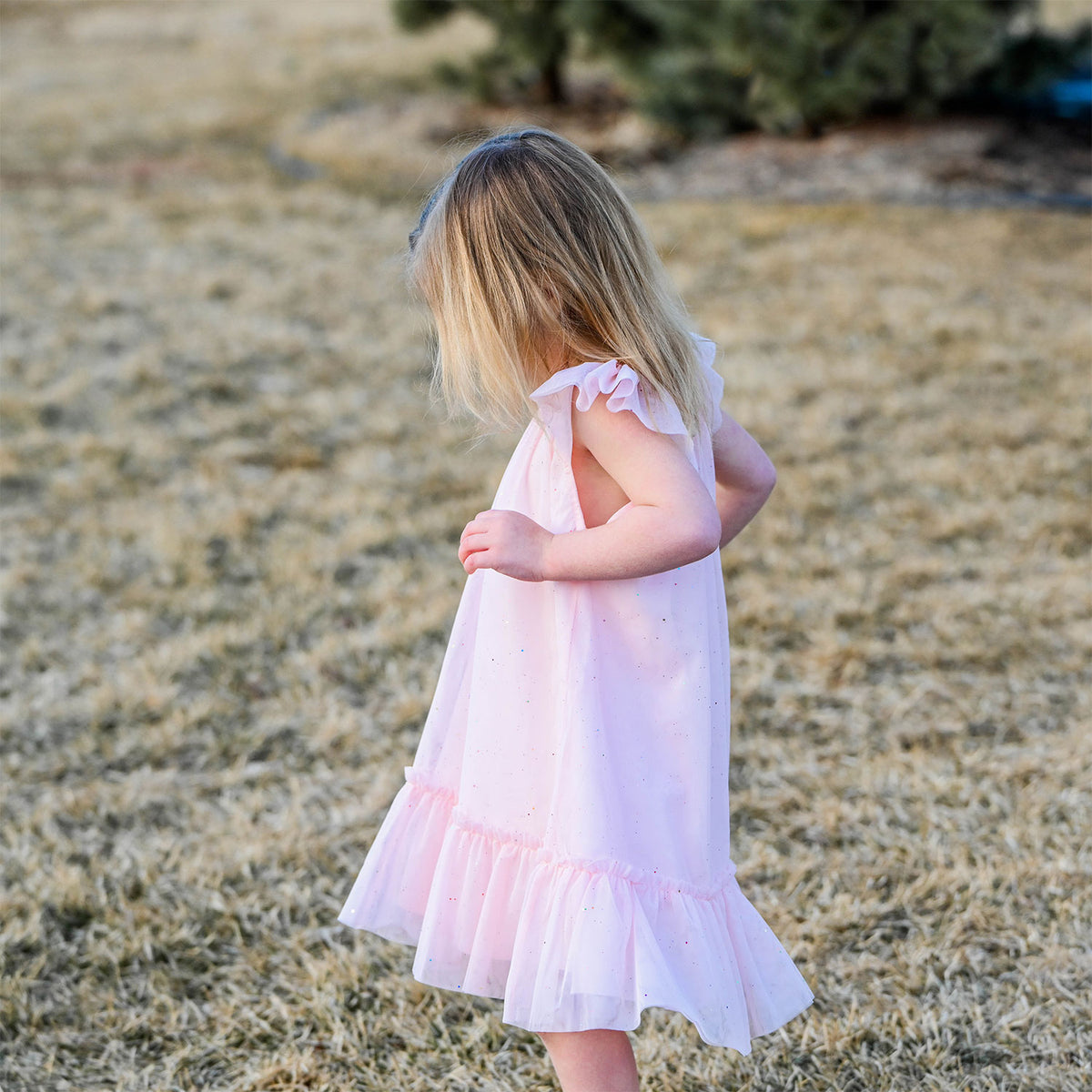 oh baby! Stella Dress - Confetti Tulle - Pale Pink - Side