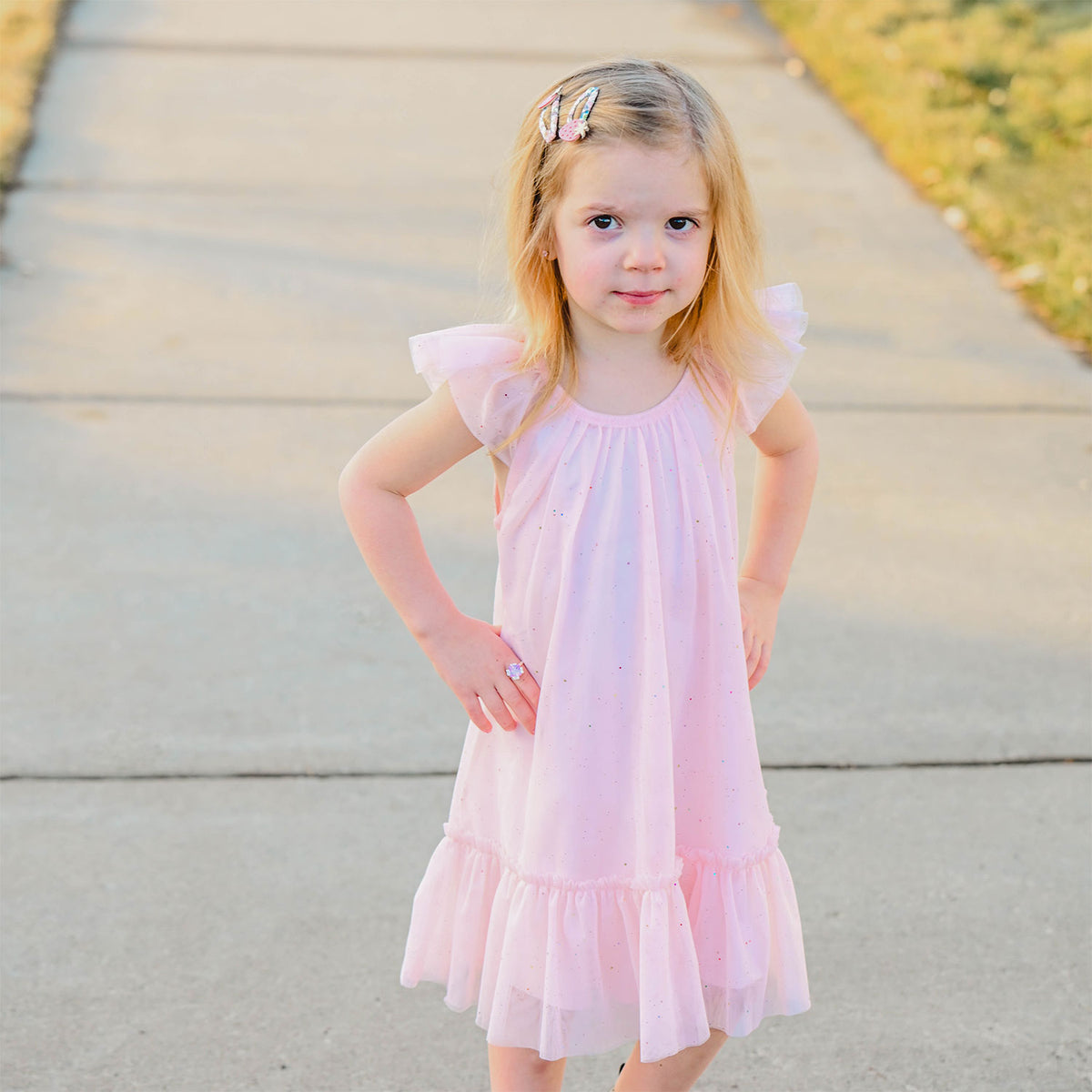 oh baby! Stella Dress - Confetti Tulle - Pale Pink