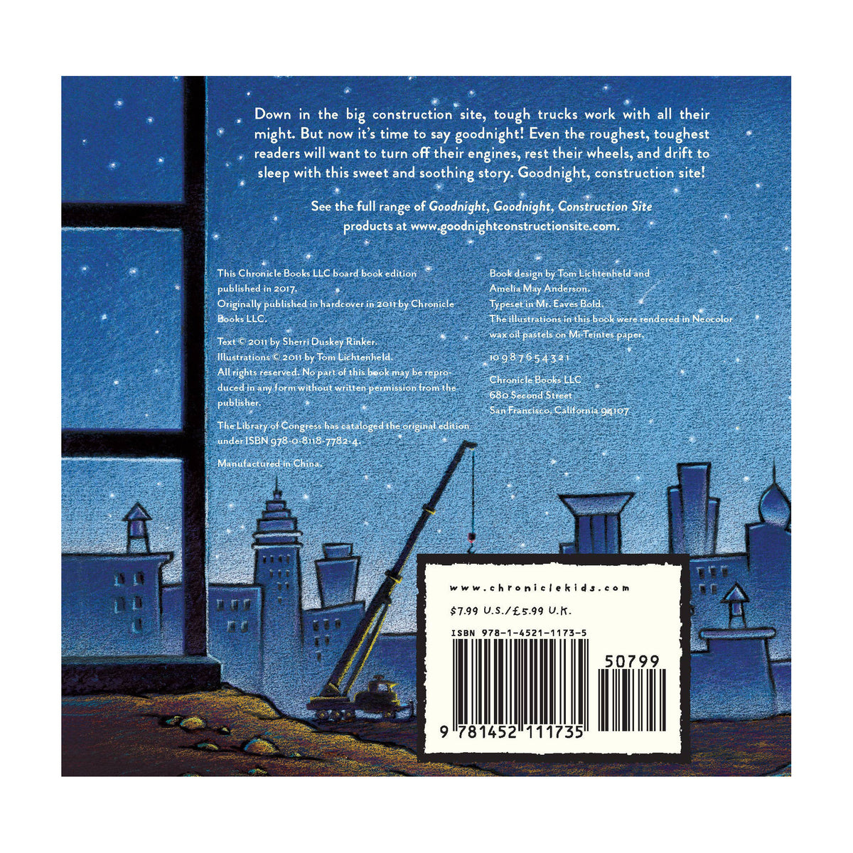 Goodnight, Goodnight, Construction Site Book - Back
