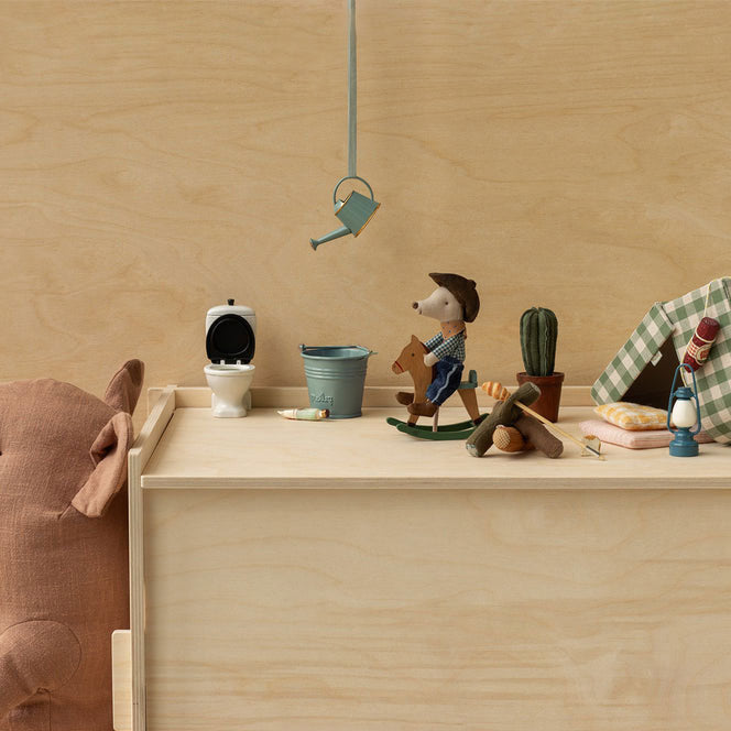 Maileg Cowboy Mouse on Rocking Horse - Little Brother - Lifestyle