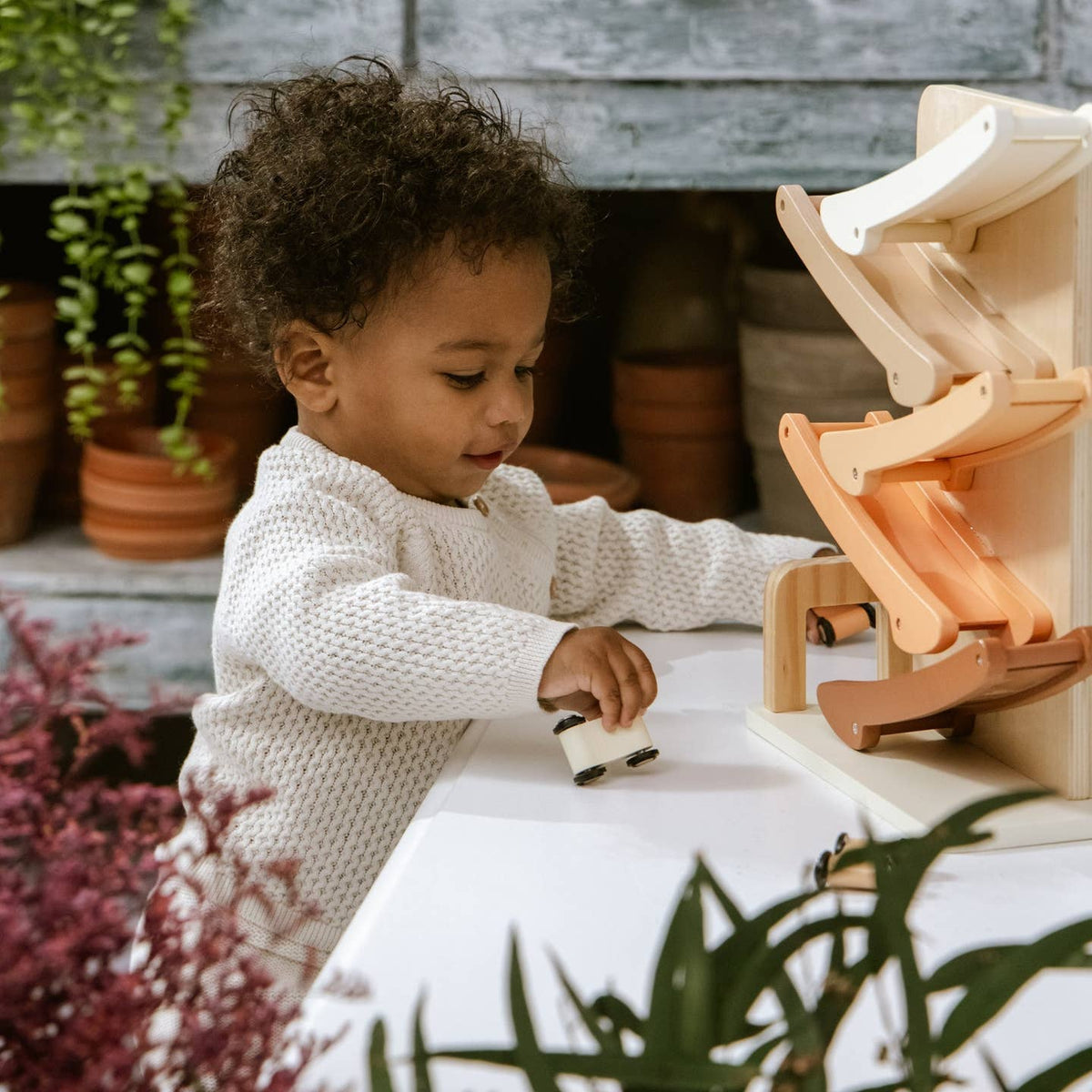 Wooden Car Glider Track - Lifestyle