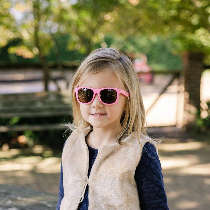Babiators Candy Pink with Amber Lens Navigator Baby & Kids Sunglasses - Lifestyle