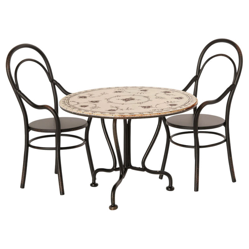 Maileg Dining Table, Set with 2 Chairs