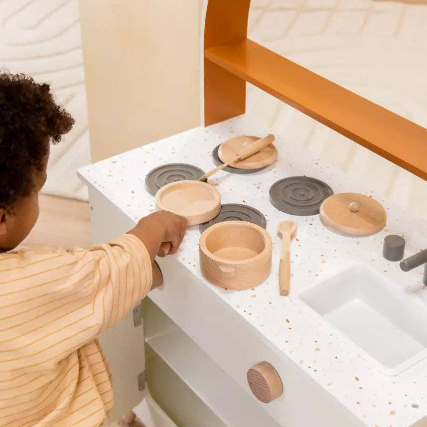 Wooden Pots and Pans Playset (6 Pcs)