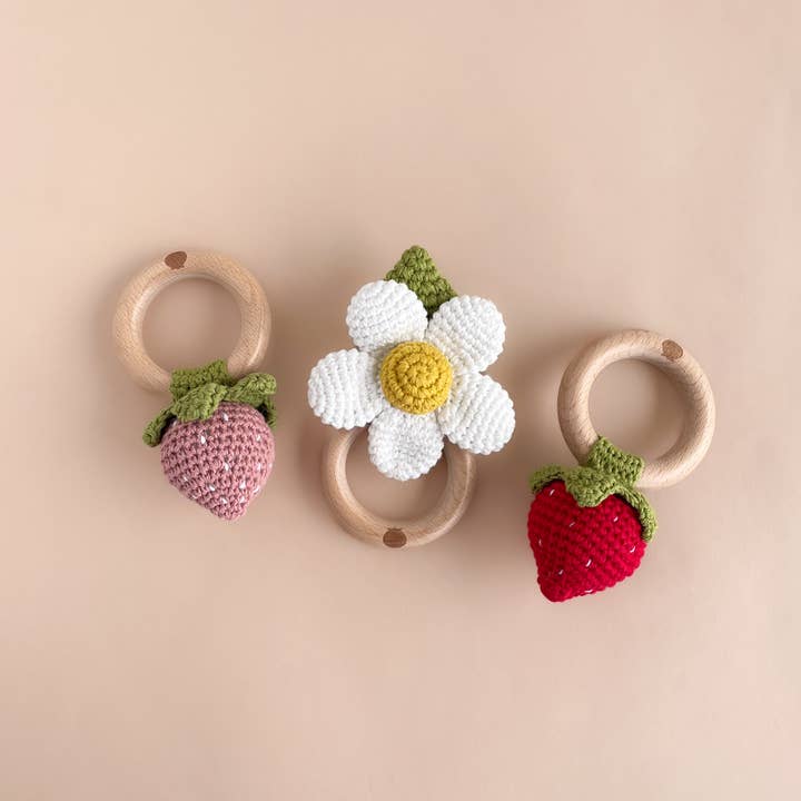 Cotton Crochet Rattle Teethers
