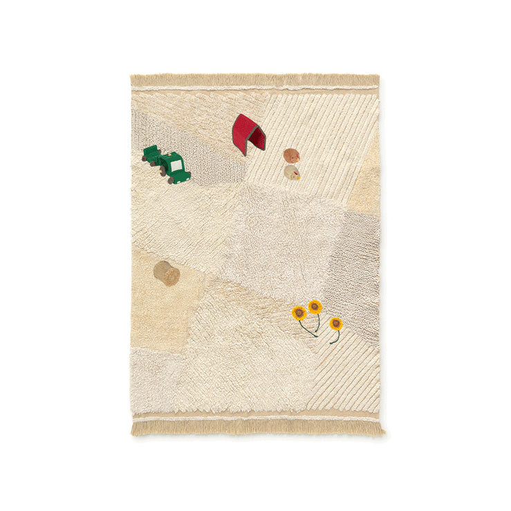 Washable Play Rug - Farm Fields