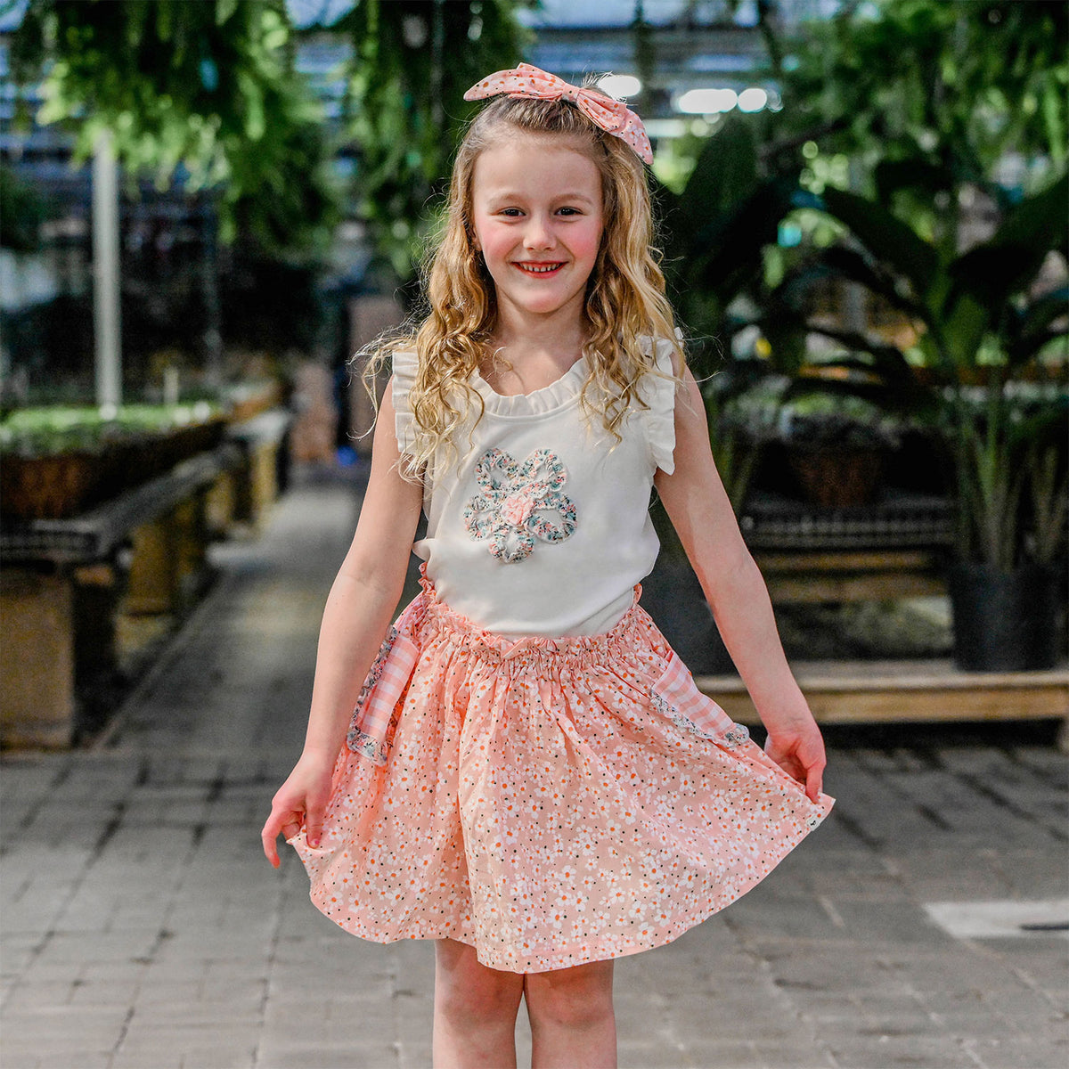 Daisies Flora Side Pocket Skirt - with Rebekah Flower Tank