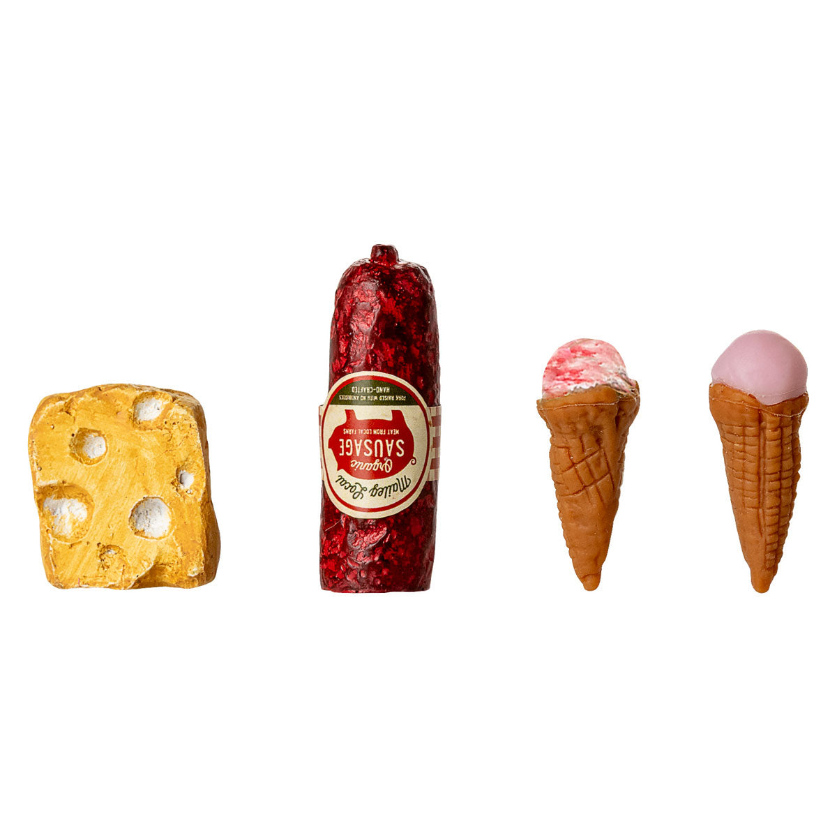 Maileg Metal Fridge, Mouse - Off White - Accessories