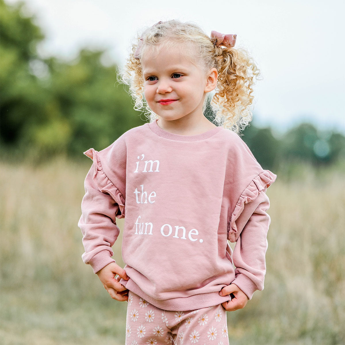 oh baby! Millie Slouch Sweatshirt "i'm the fun one" Print - Blush