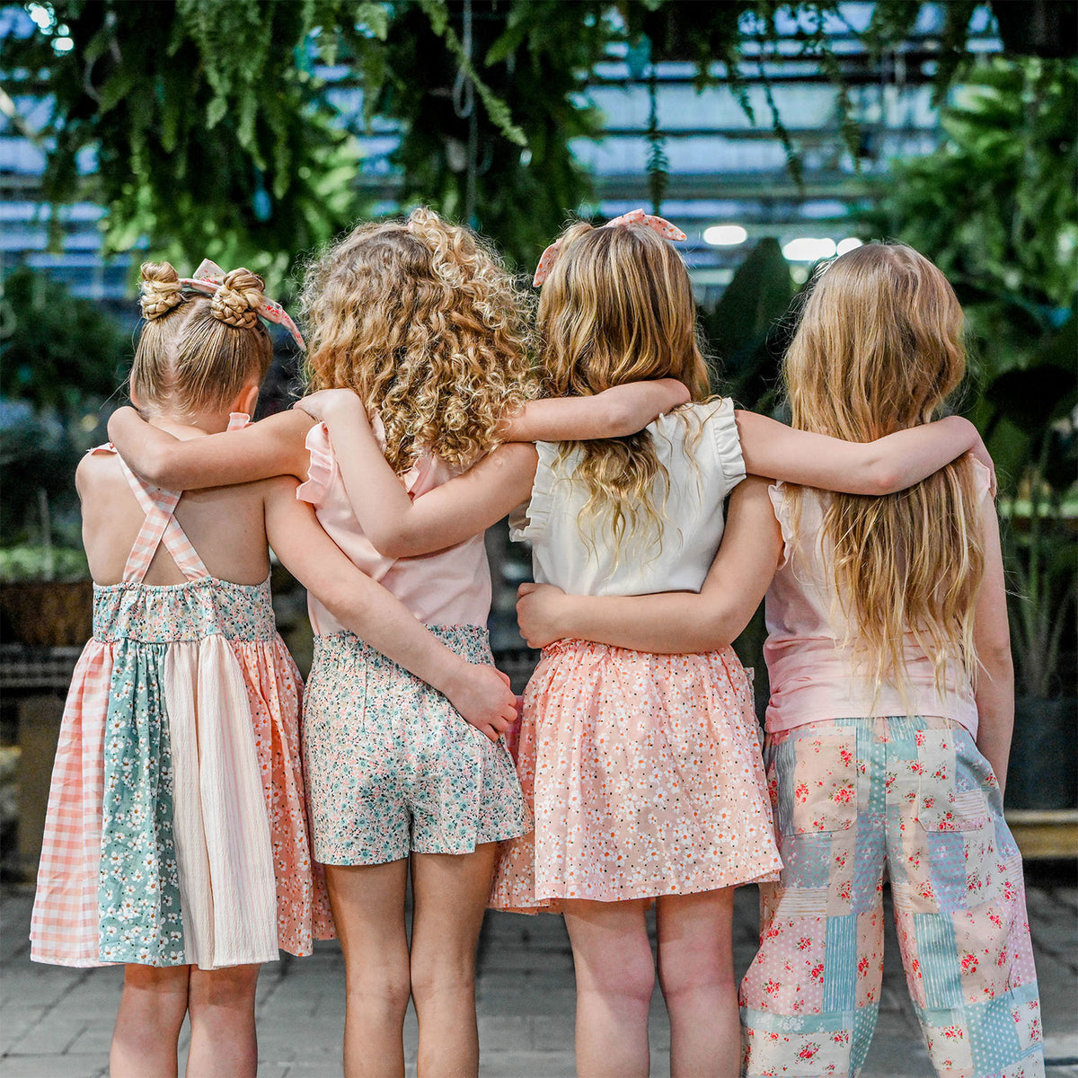 Garden Party Collection - Girls Hugging - Lifestyle