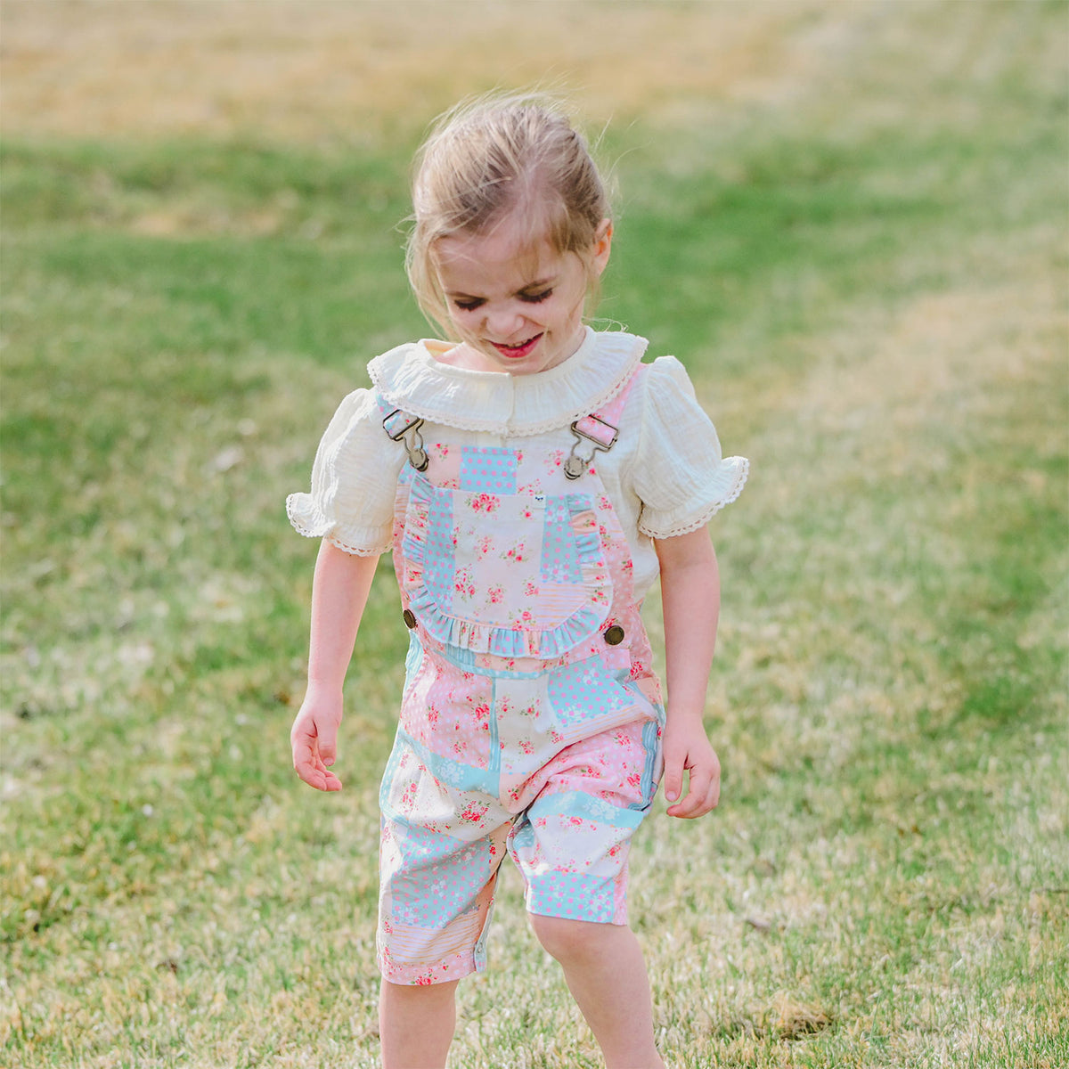 oh baby! Shortalls - Floral Patchwork
