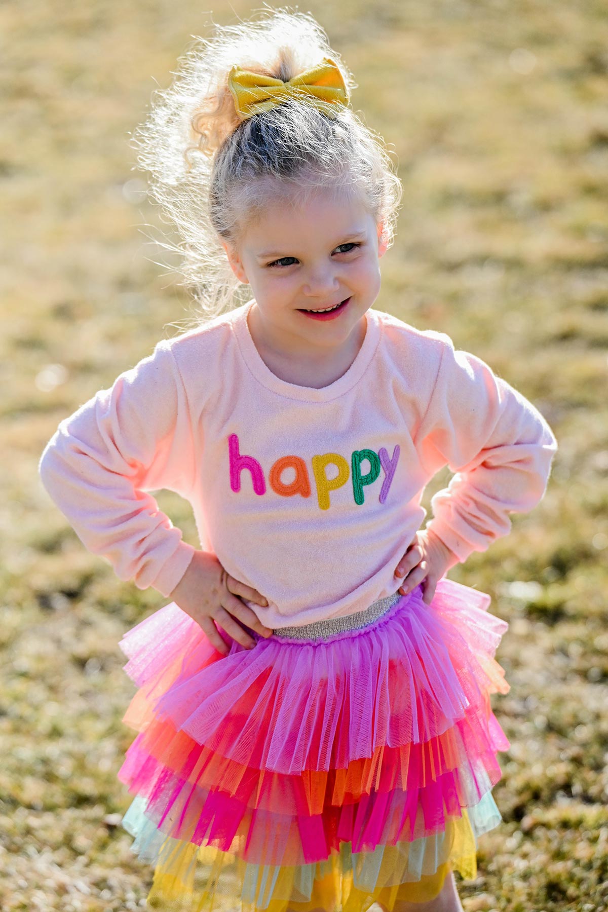 oh baby Ombre Layered Skirt Brightest Rainbow