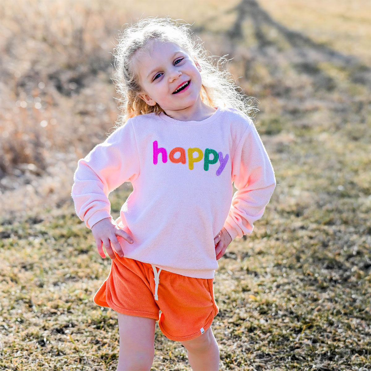 oh baby! Cotton Terry Boxy Sweatshirt - Rainbow \