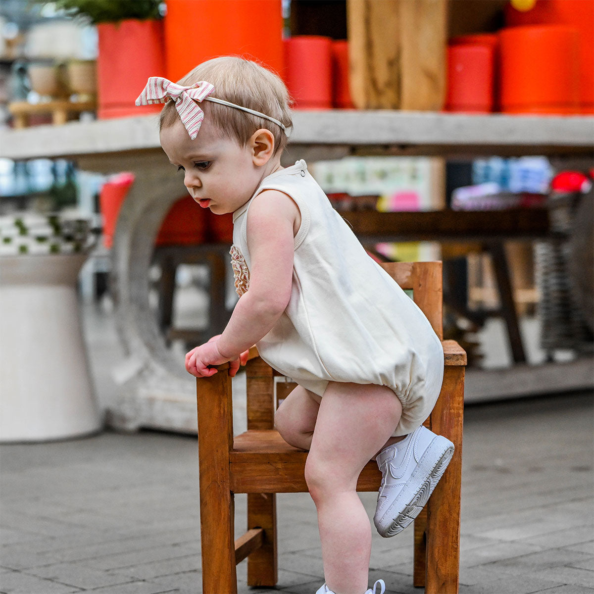 oh baby! Bubble - Stripes Ruffle Heart - Natural - Lifestyle - Side