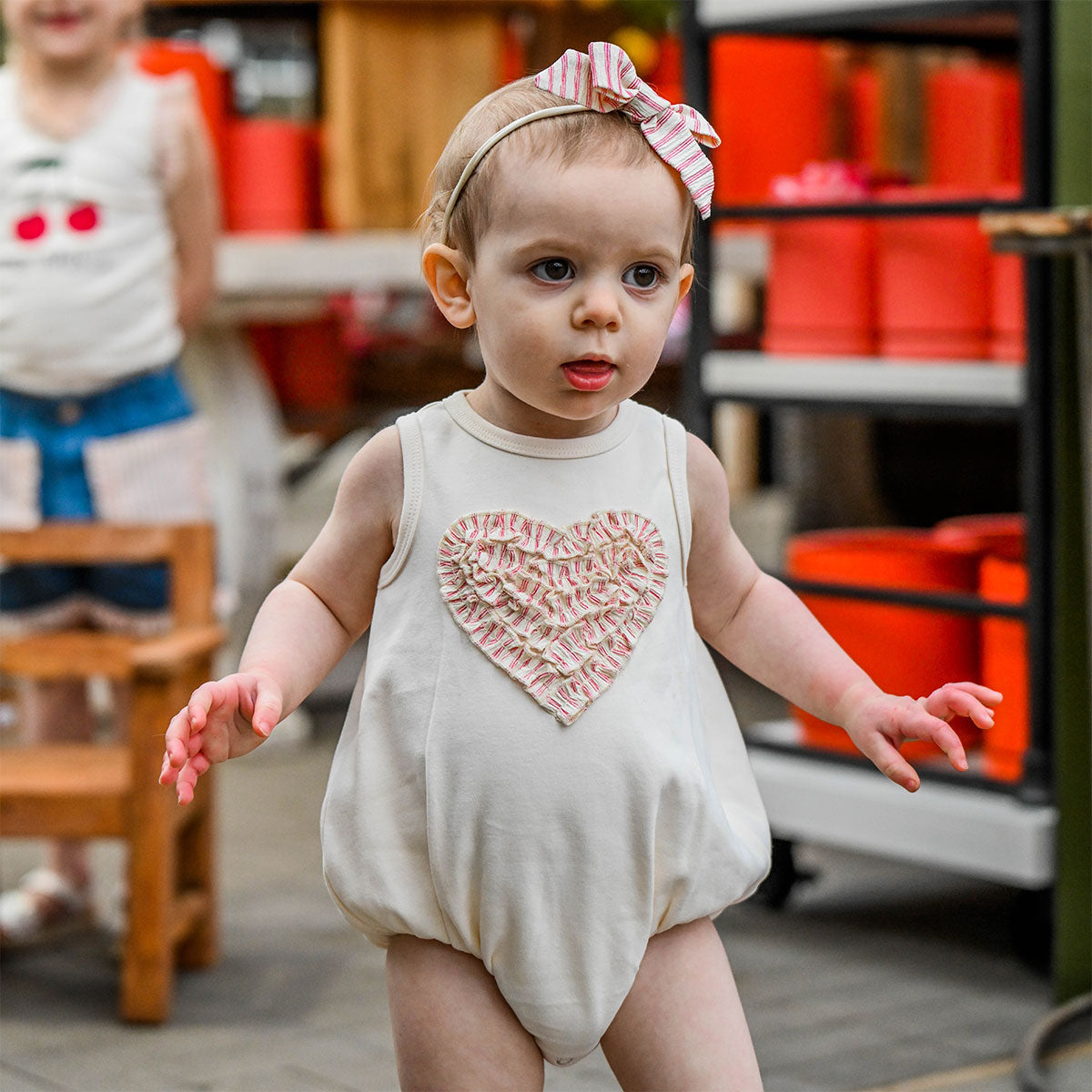 oh baby! Bubble - Stripes Ruffle Heart - Natural - Lifestyle Walking