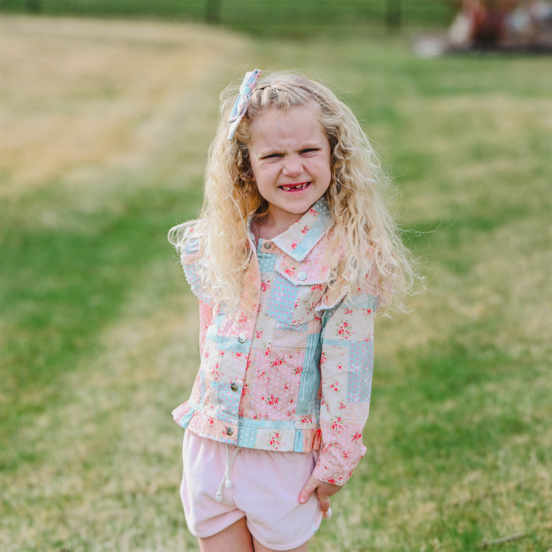 oh baby! Sabrina Ruffle Jacket - Floral Patchwork