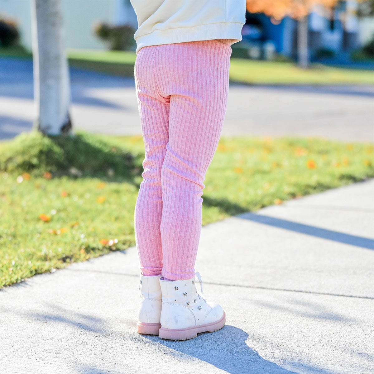 oh baby! Leggings Wide Rib - Pink - Close Up