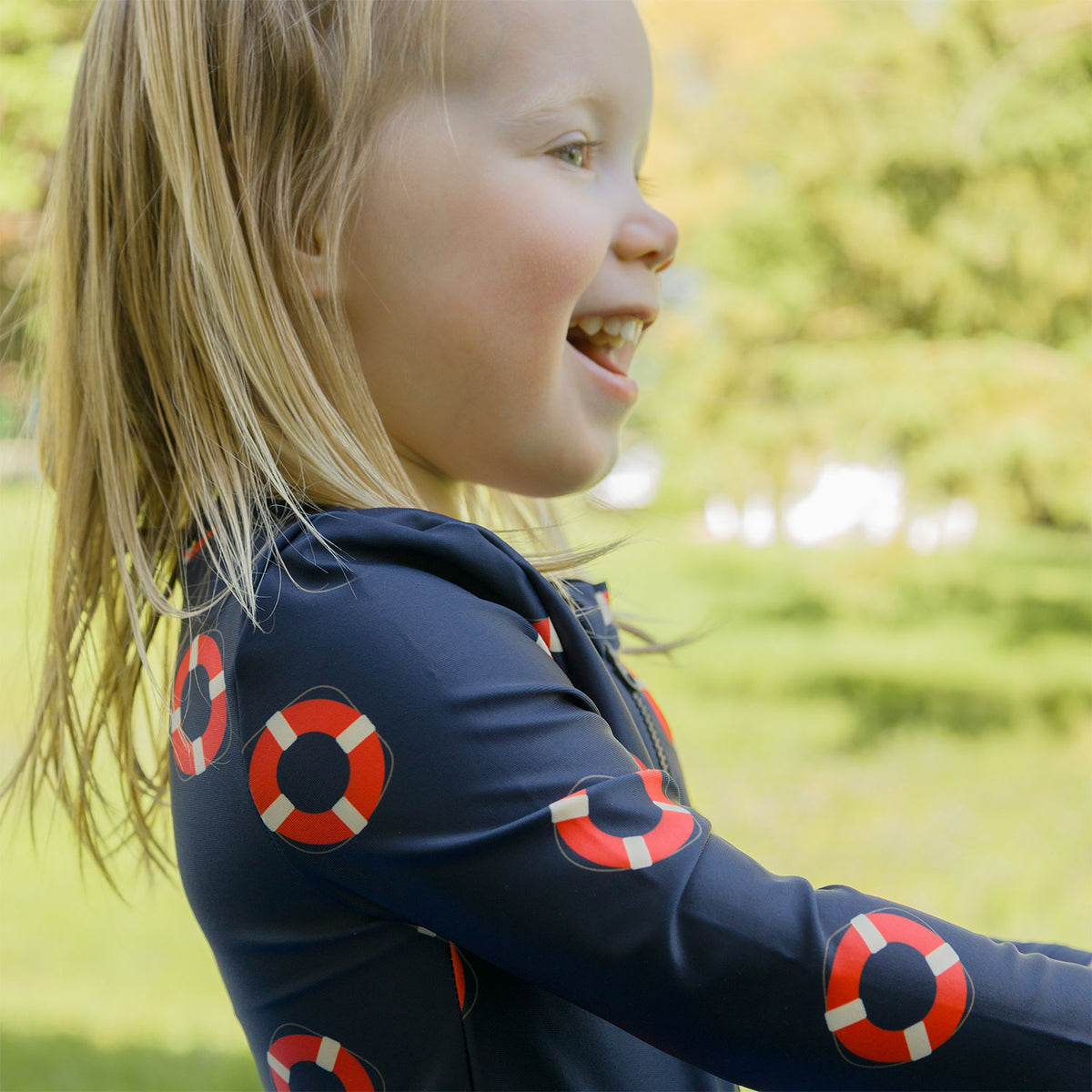 oh baby! Malibu Swimsuit - Life Rings Print - Navy - Lifestyle - Close-Up