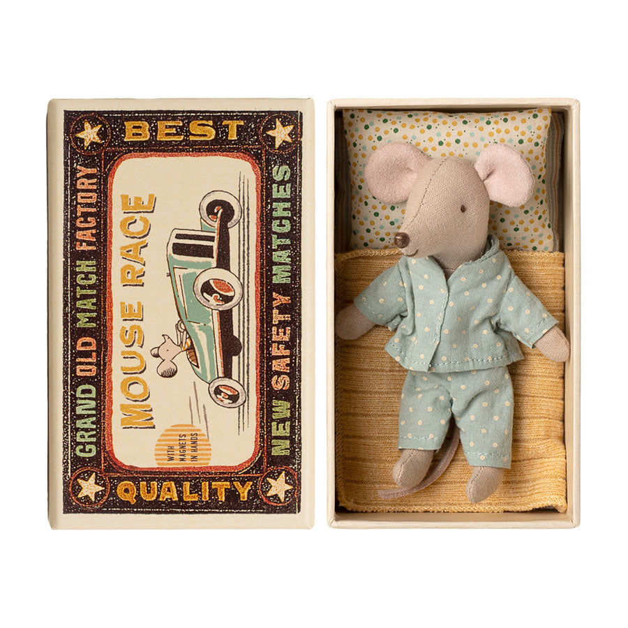 Maileg Little Brother Mouse in Matchbox